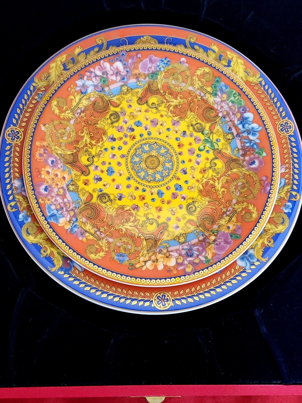 Versace Primavera Floral Baroque Dinner Plate Set 2 - Vintage Preowned